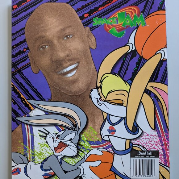 Vintage 90's Michael Jordan Space Jam Bugs Bunny Stuart Hall Folder - Picture 3 of 4